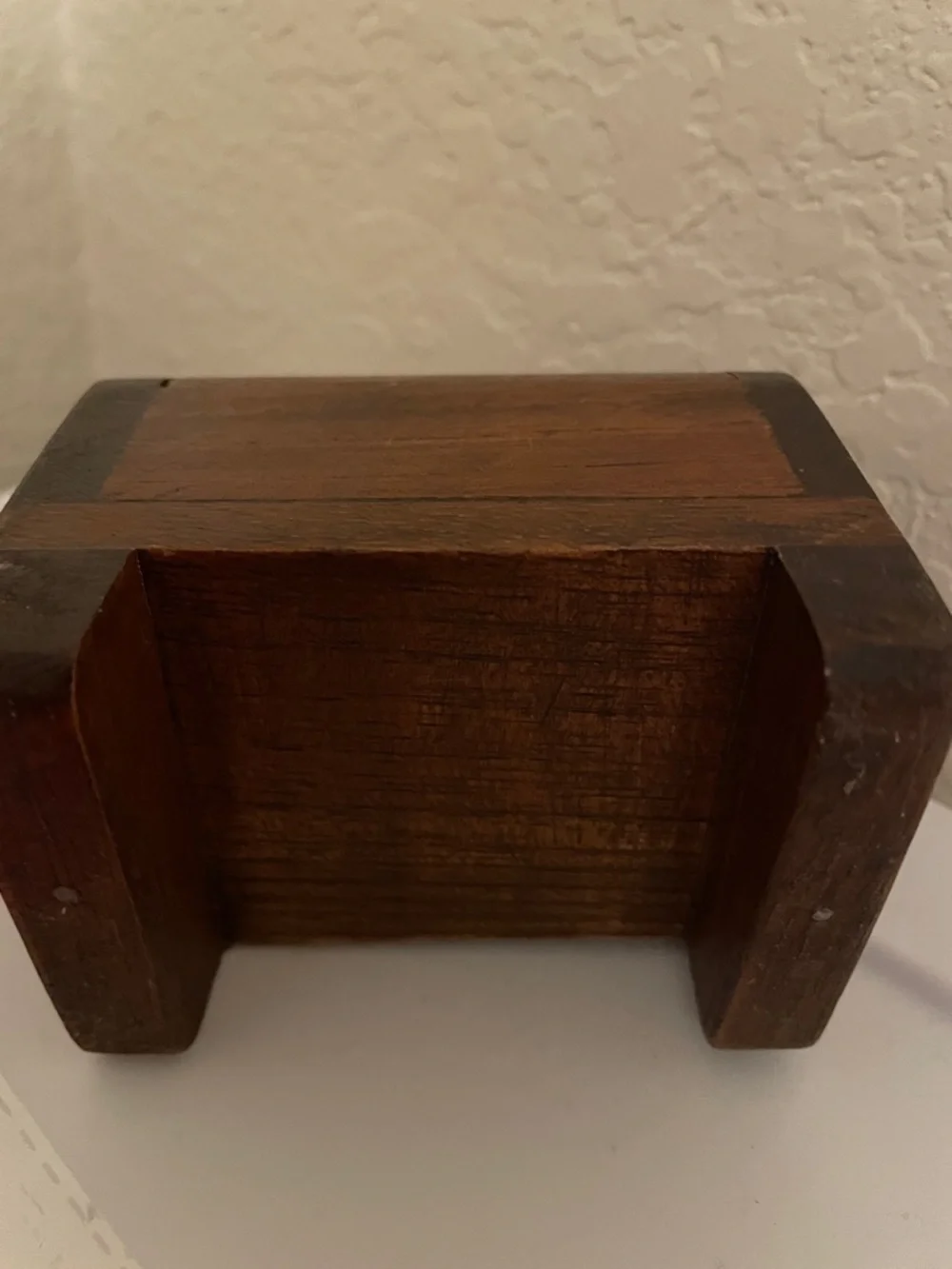 Vintage Small Hand-Carved Wooden Trinket Box - Brown from HONDURAS